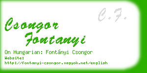 csongor fontanyi business card